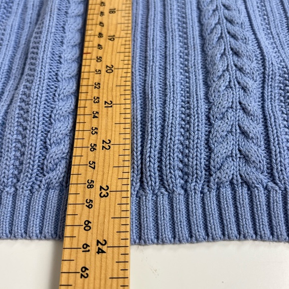 Vintage Tradition Country Collection Blue Cable Knit Sweater - 100% Cotton 2x - Picture 5 of 5
